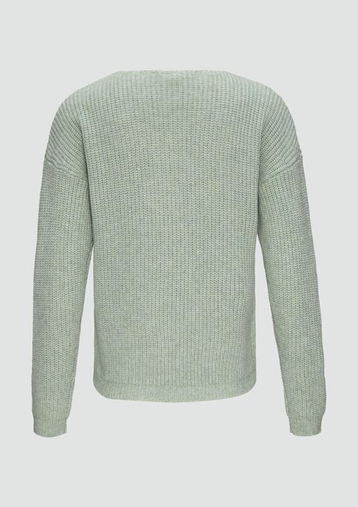 Immagine prodotto S.Oliver Strickpullover Pullover mit überschnittenen Schultern in Melange-Optik (XS)