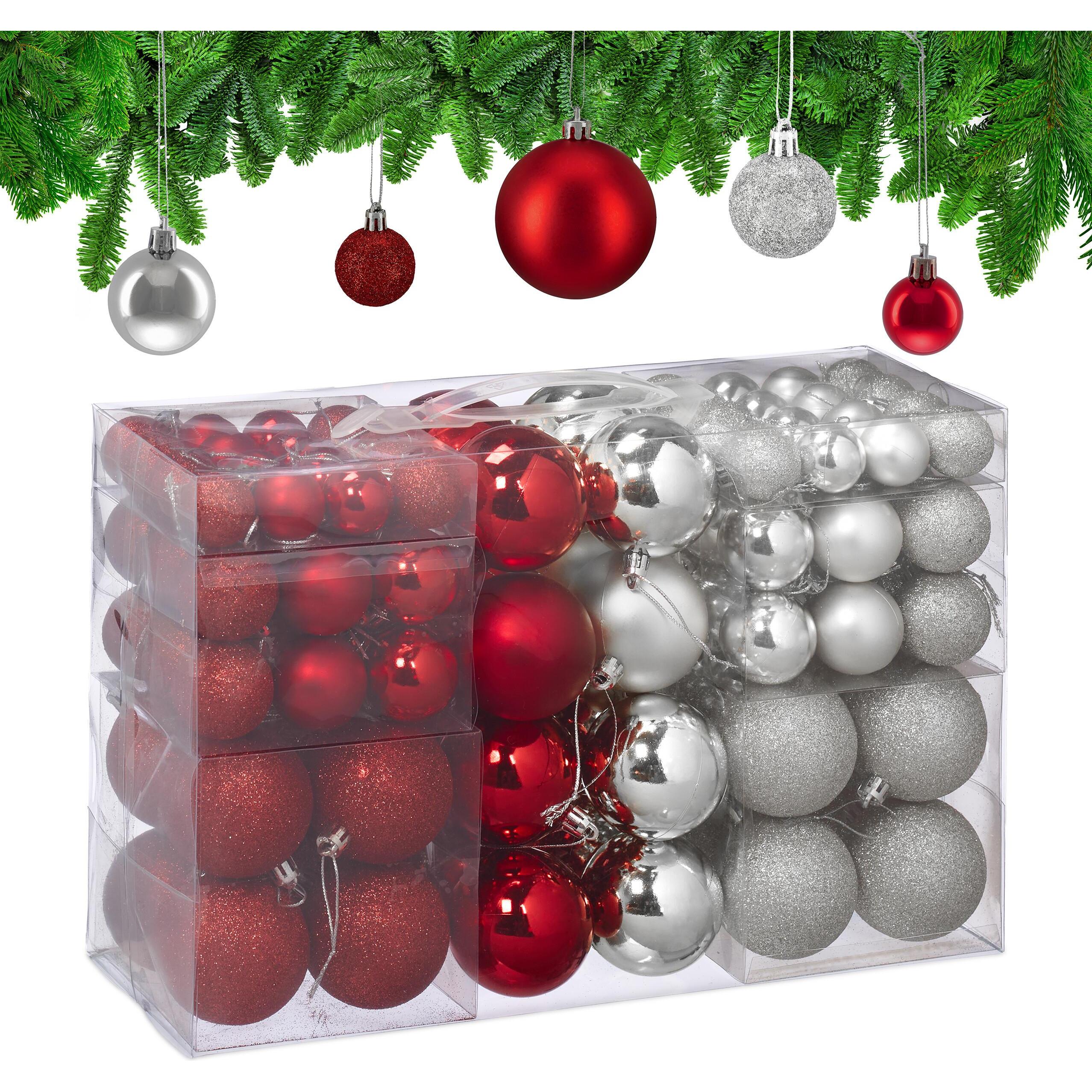 Relaxdays, Decorazioni per albero di Natale, Weihnachtskugeln Set (1 -parte)