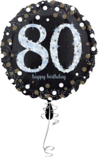 Produktbild Amscan Folienballon 80. Geburtstag Sparkling - leer (1 x)