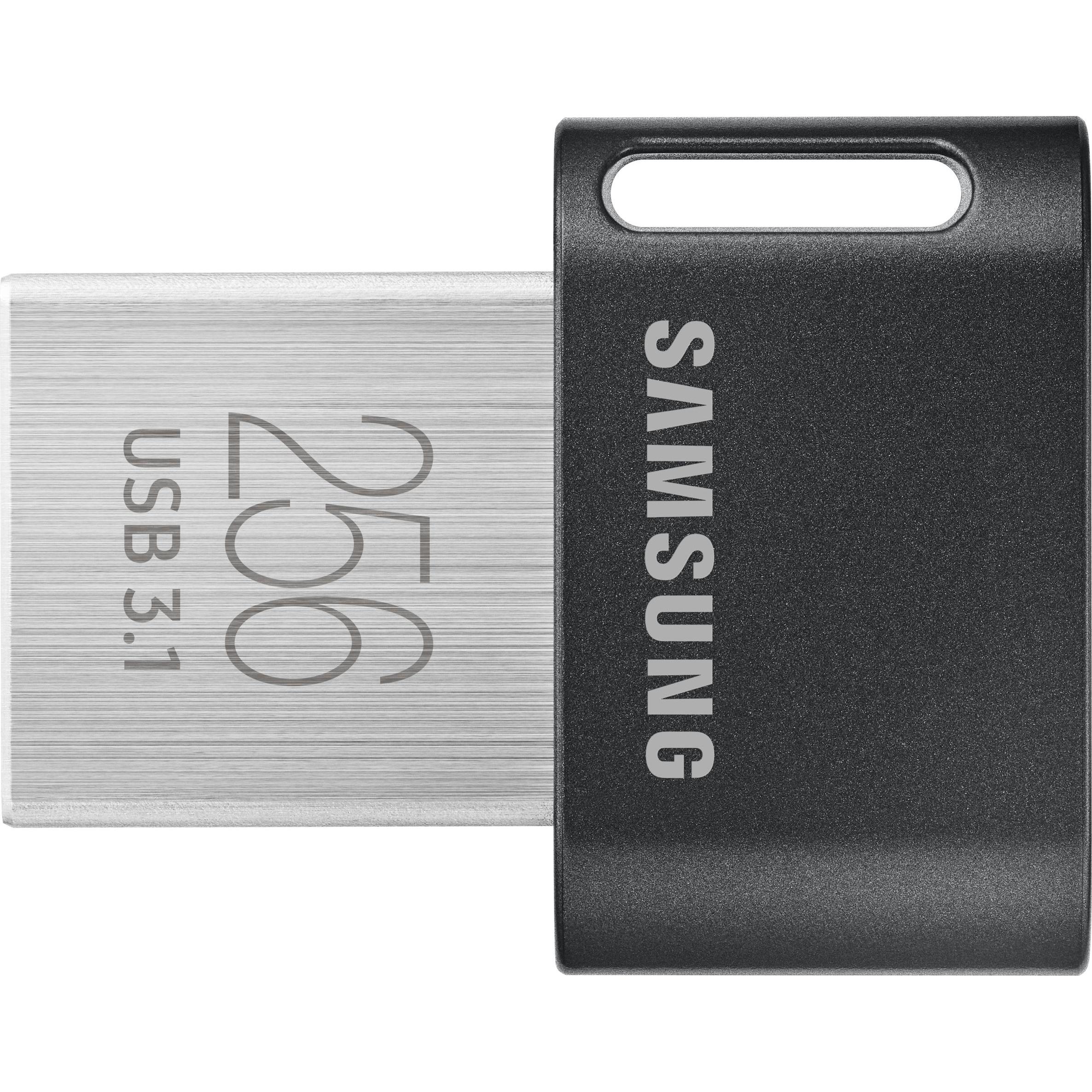 Samsung Fit Plus (256 GB, USB-A, USB 3.1), USB Stick, Schwarz