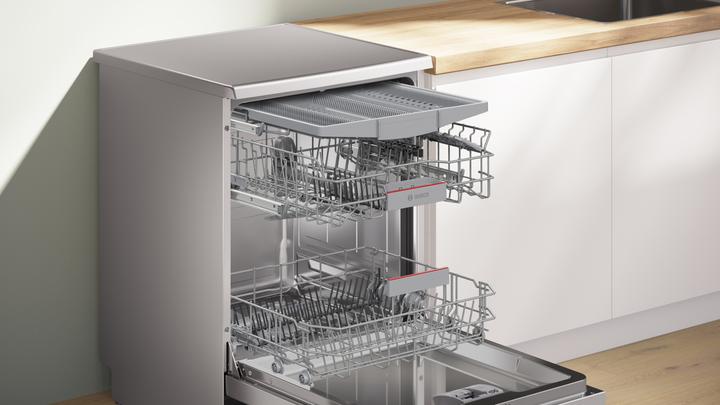 Produktbild Bosch Hausgeräte Serie 4, Freistehender Geschirrspüler, 60 cm, Silver Inox, SMS4EMI24E