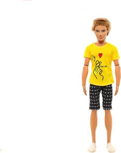 Image du produit Hermex Ken et Barbie Set de couple pour poupées Casual Jaune Noir