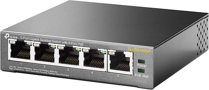 Actual product image TP-Link Tl-Sg1005p (5 Ports)