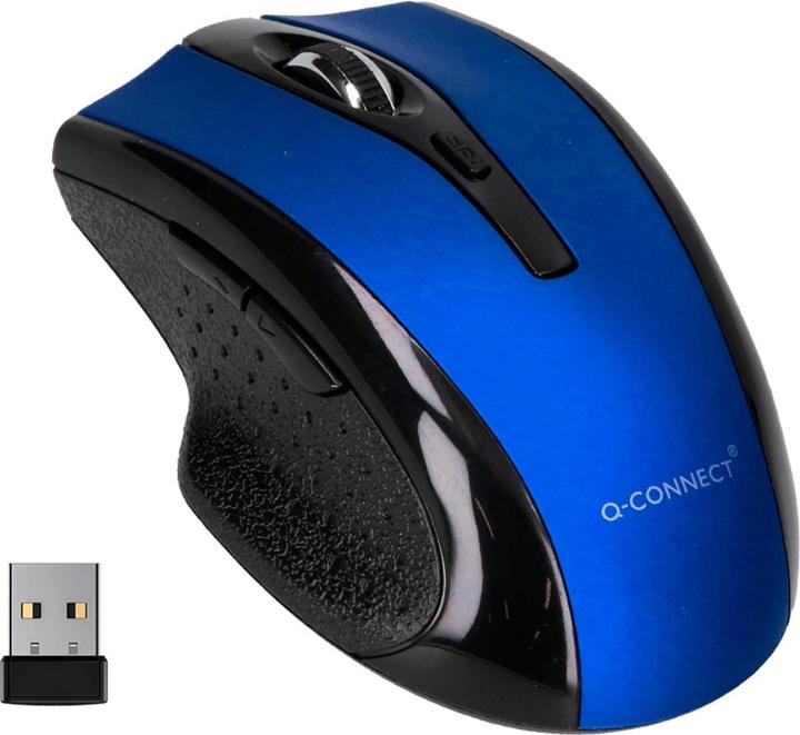 Productafbeelding Q-Connect Maus Funk optisch kabellos schwarz/blau (Draadloze)
