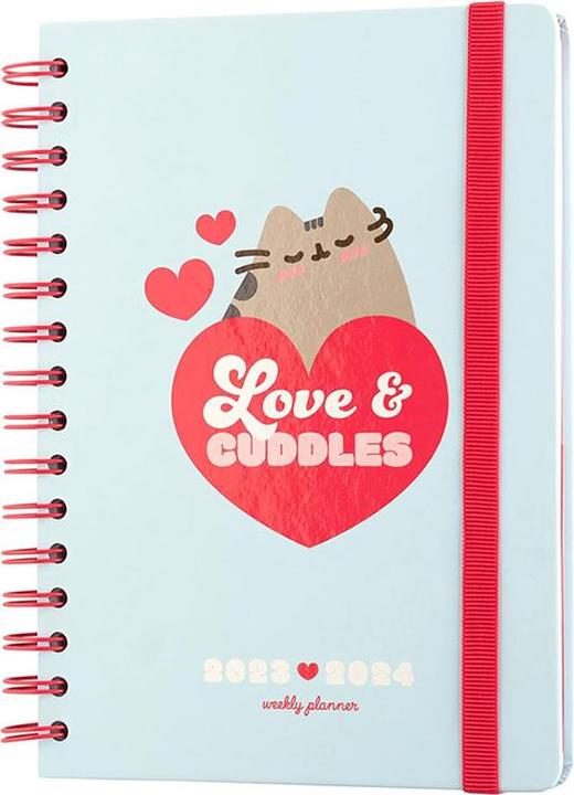 Pusheen - Calendar / weekly planner 2023/2024 from the Purrfect Love collection (14.8 x 21 cm) (A5, Spanish, French, Italian, English)