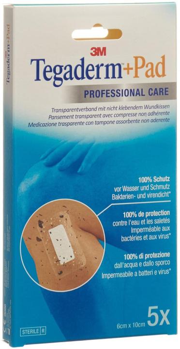 Image du produit 3M Tegaderm+Pad 6x10cm Coussinet pour plaie 2.5x6cm 5 pces (5 x)