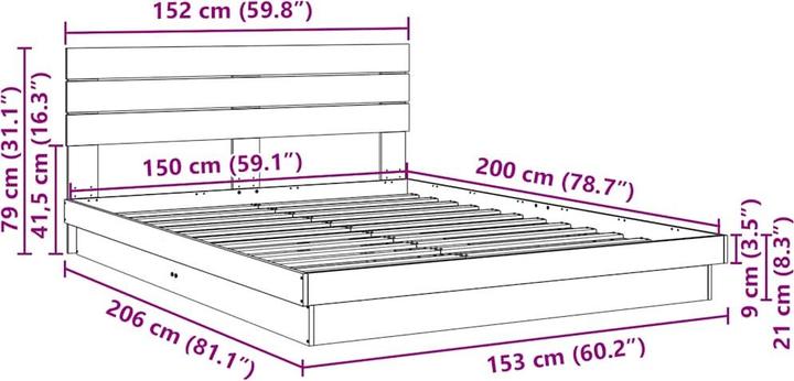 Image du produit vidaXL Bettgestell (150 x 200 cm)