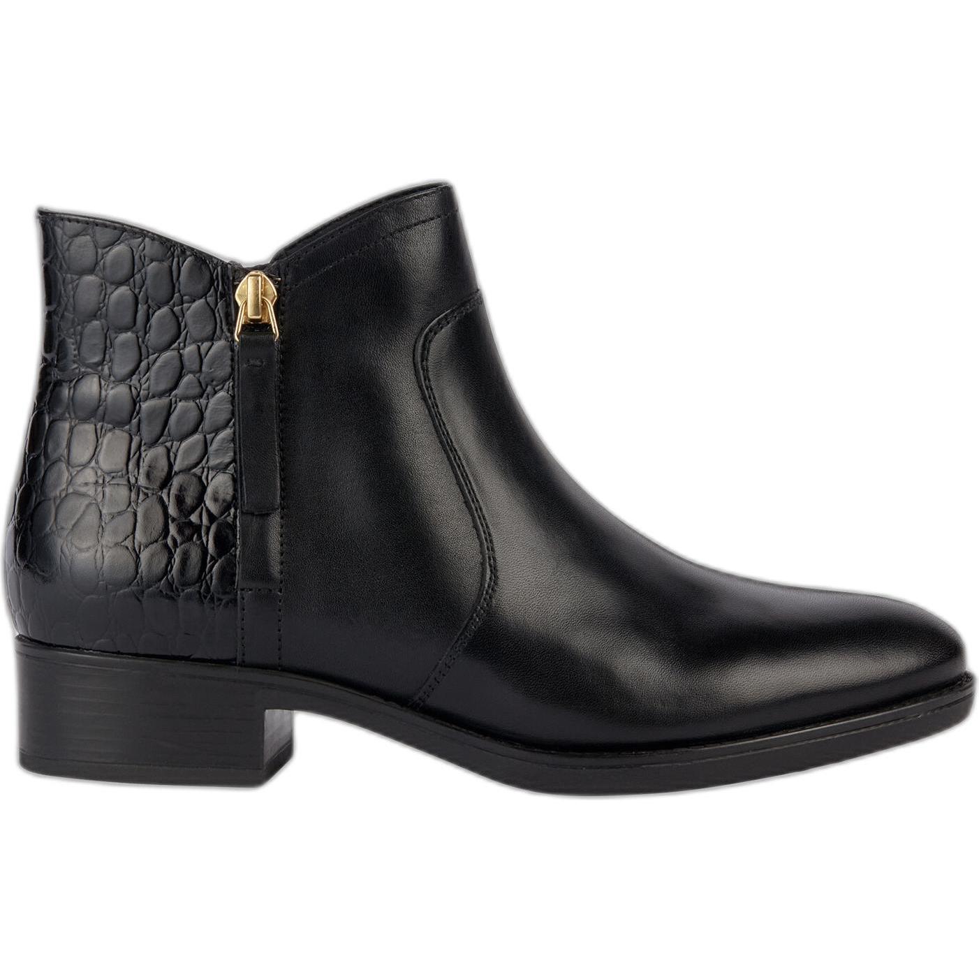 Geox, Damen, Boots + Stiefel, damen stiefeletten felicity, Schwarz, (36)