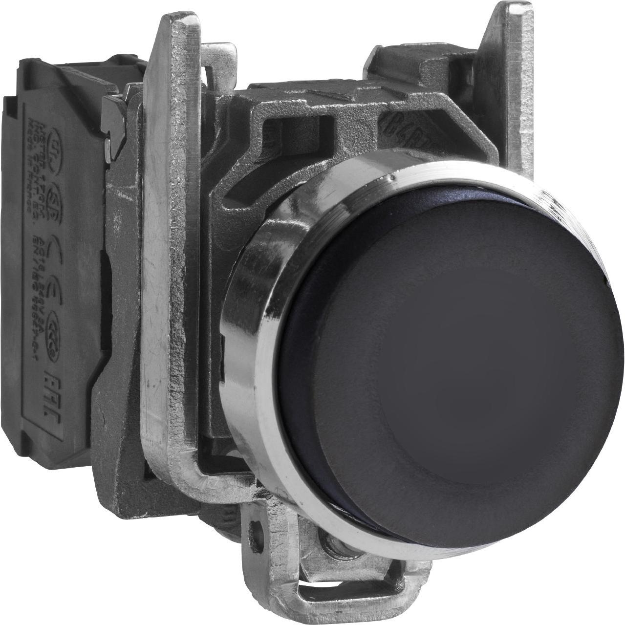 Schneider Electric Drucktaster, Metall, kompl, 22mm, XB4BLCUST01, Taster + Schalter, Schwarz