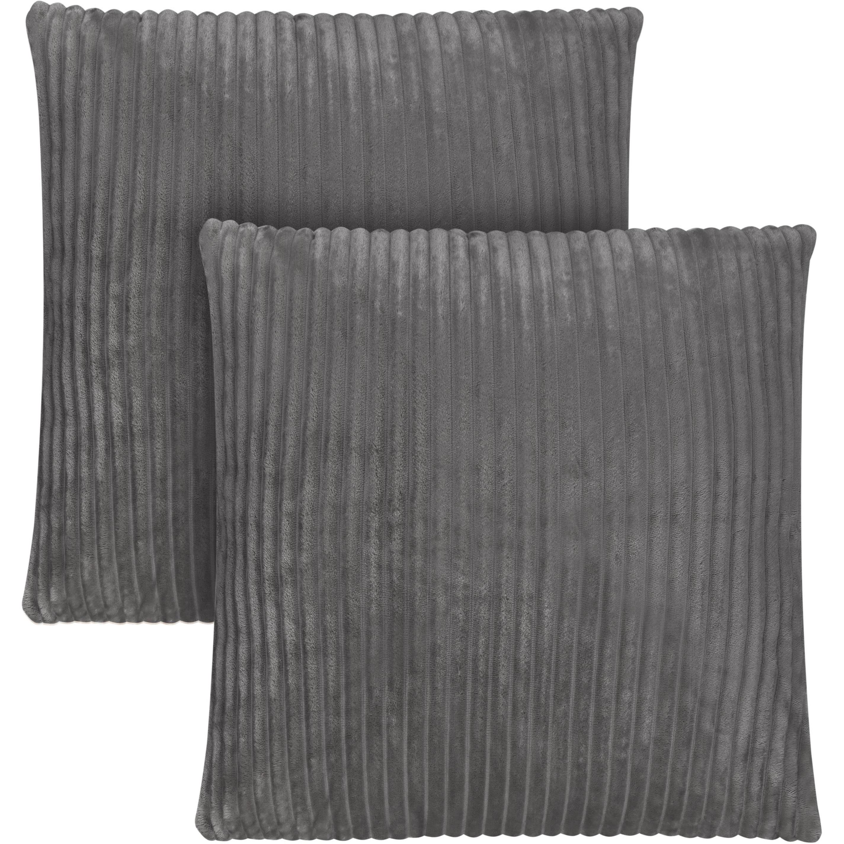 Aspero, Bettwäsche, 2 Kissenbezüge aus Streifen-Flanell 60x60 cm Salta (Kopfkissenbezug, 60 x 60 cm)