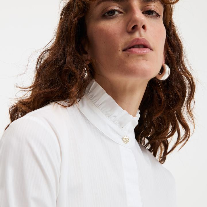 Immagine prodotto La Redoute Collections Langärmelige Bluse mit gerüschtem Stehkragen (36)