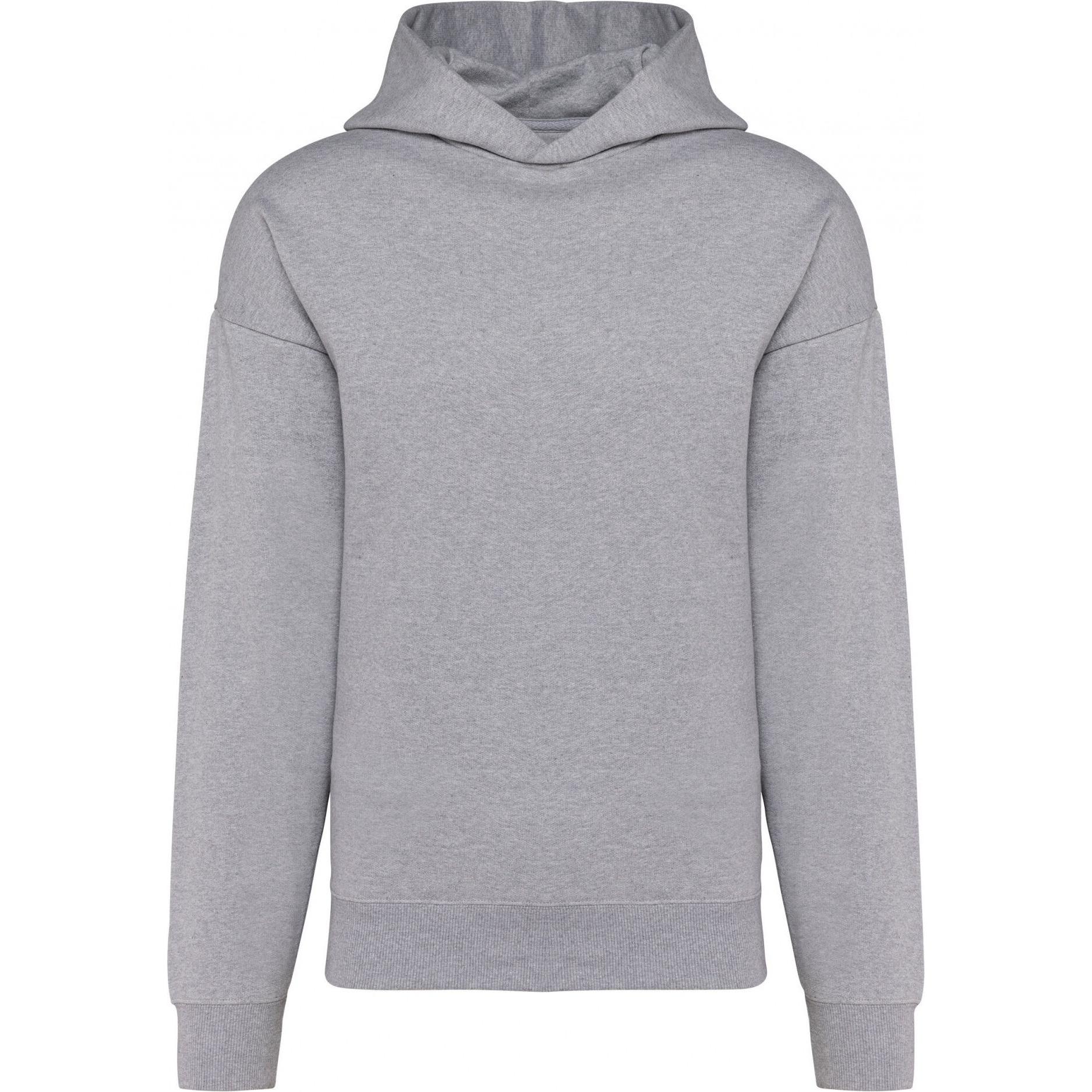 Kariban, Pullover, Oversize-Hoodie aus Molton, Grau, (L)