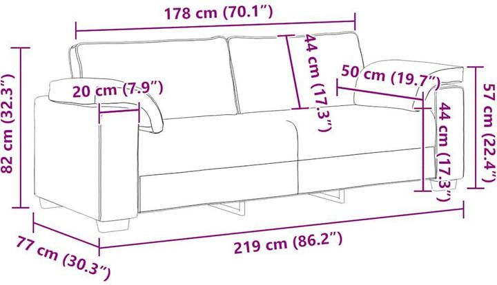 Produktbild vidaXL 3-Sitzer-Sofa (3-Sitzer)