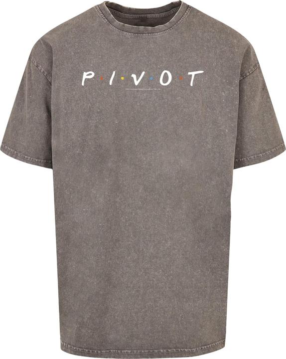Immagine prodotto Absolute Cult Friends - Maglietta oversize lavata con acido con logo Pivot - 115221 (XS)