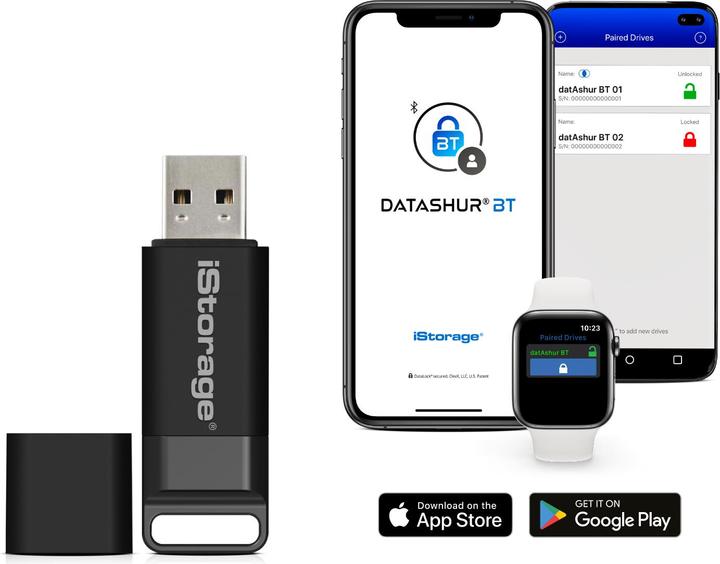 Actual product image iStorage datAshur BT - USB Flash Drive (biometric) (32 GB, USB-A)