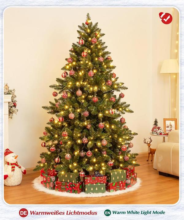 Actual product image Yorbay Künstlicher Weihnachtsbaum mit 240 LEDs (180 cm)