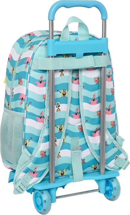 Produktbild Safta Schulrucksack mit Rädern Spongebob Stay positive Blau Weiss (33 x 42 x 14 cm) (14 l)