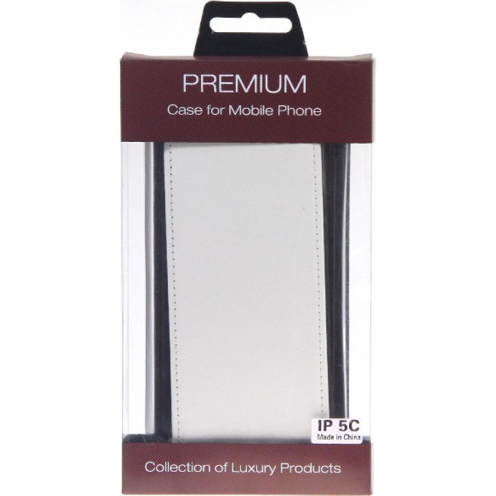 Thumbnail - OEM Slim leather Flip Case iPhone 5c - White (Apple iPhone 5c), Smartphone Hülle, Weiss