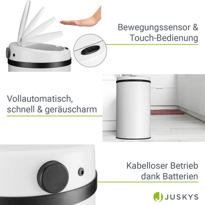 Image du produit Juskys Poubelle automatique avec capteur (30 l)