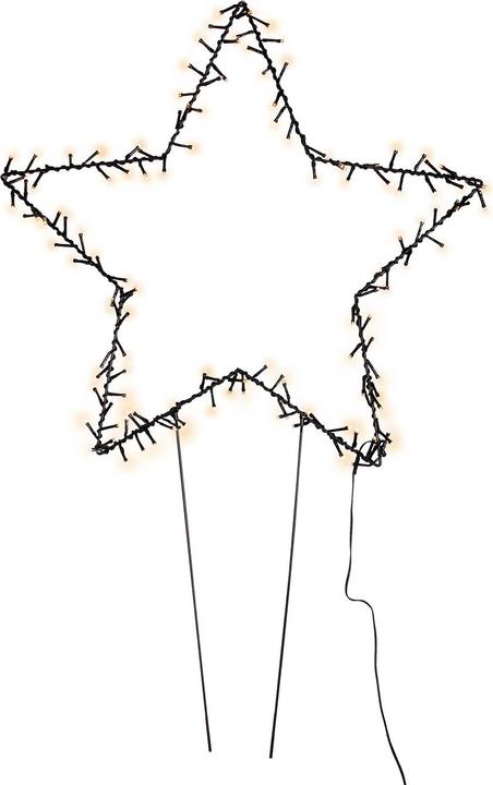 Mojawo XXL LED Metall Weihnachtsstern inkl. Netzteil warmweiss 140 LED's