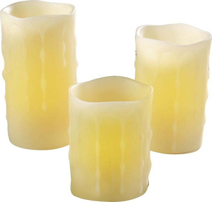 Actual product image Britesta Set of 3 LED real wax candles, timer & remote control up to 3 m range (3 x)