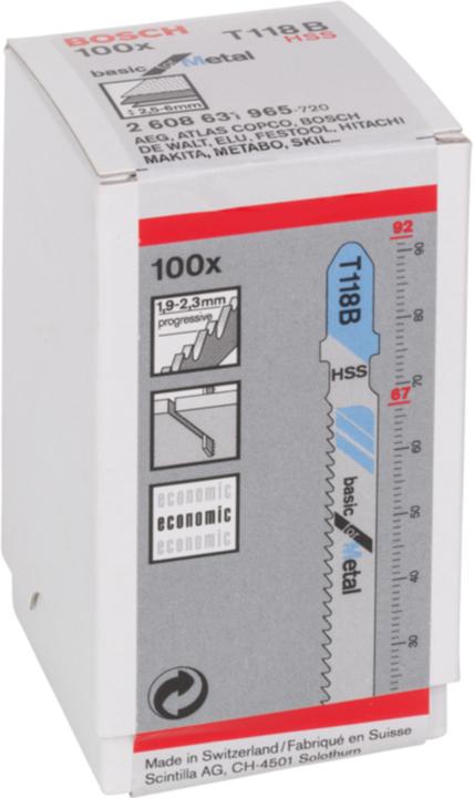Produktbild Bosch Professional Zubehör Stichsägeblatt T 118 B Basic for Metal, 5er-Pack
