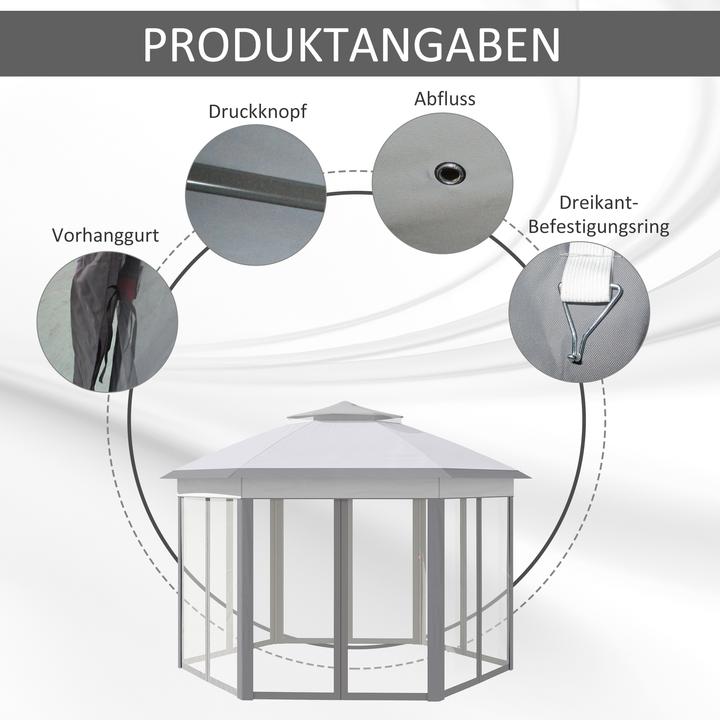 Actual product image Outsunny Folding pavilion with carrier bag (405 cm, 405 cm)