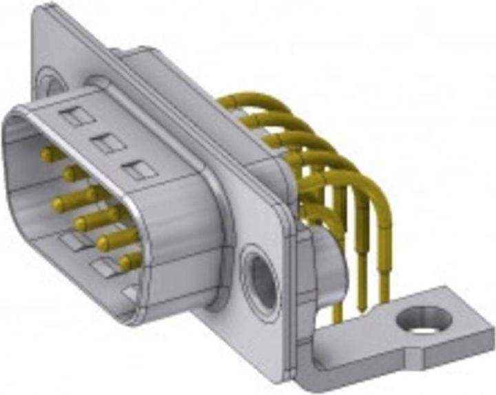 Produktbild Deltron Connectors DTS09PYC/2M46UN D-SUB Stecker 90 ° Polzahl (num): 9 Löten, P