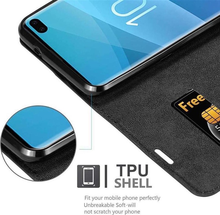 Actual product image Cadorabo Book Invisible Magnet Cover (Samsung Galaxy S10+)