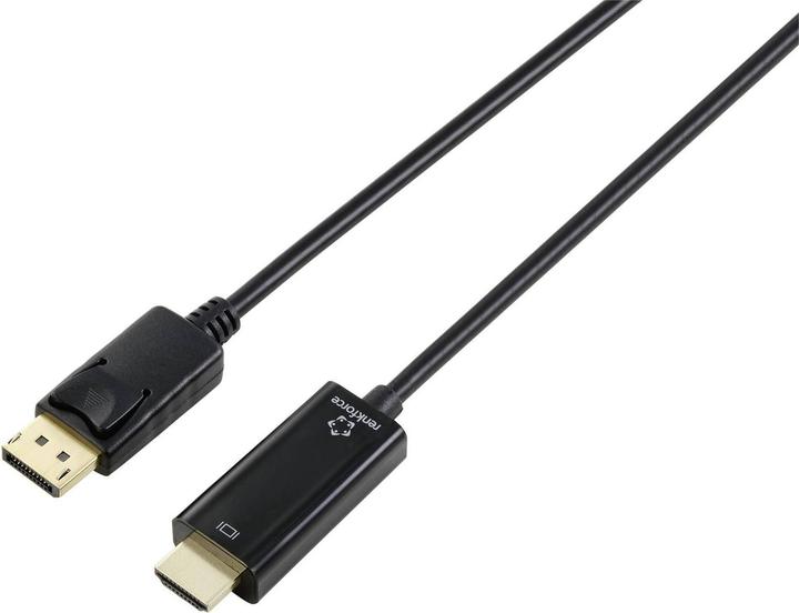 Produktbild Renkforce HDMI Anschlusskabel DisplayPort Stecker 1.00 m Schwarz RF-5179186 PVC-Mantel (1 m, DisplayPort, 2.1)