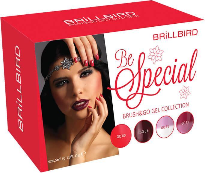BrillBird Be Special Brush&Go Farbegel Set (Gel-Effekt Nagellack)