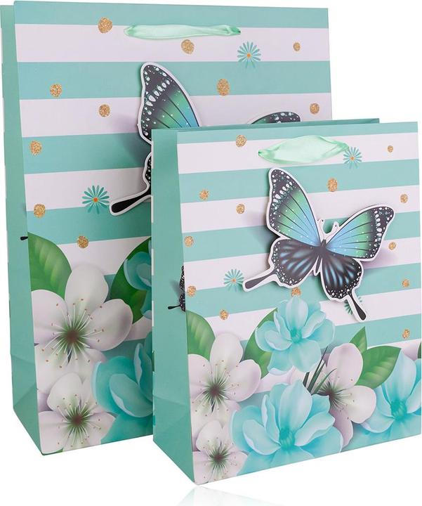 Produktbild Accentra Geschenktasche BUTTERFLY FLOWER mittel (Geschenktüte, 480 x)