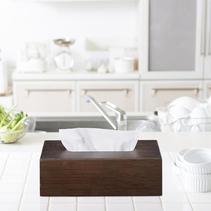 Actual product image Relaxdays Dark Brown Tissue Box