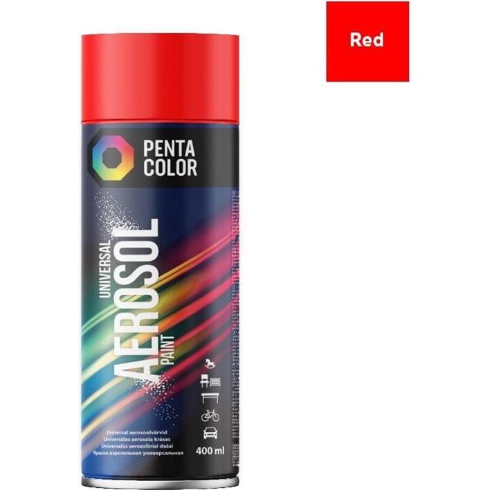 Pentacolor, Colore + Vernice per fai da te, VERNICE AEROS PENTA RED 400ML R-3020 (400 ml)