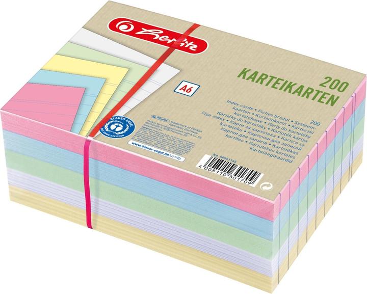 Produktbild Herlitz Karteikarte (A6, 180 g/m², 180 x)