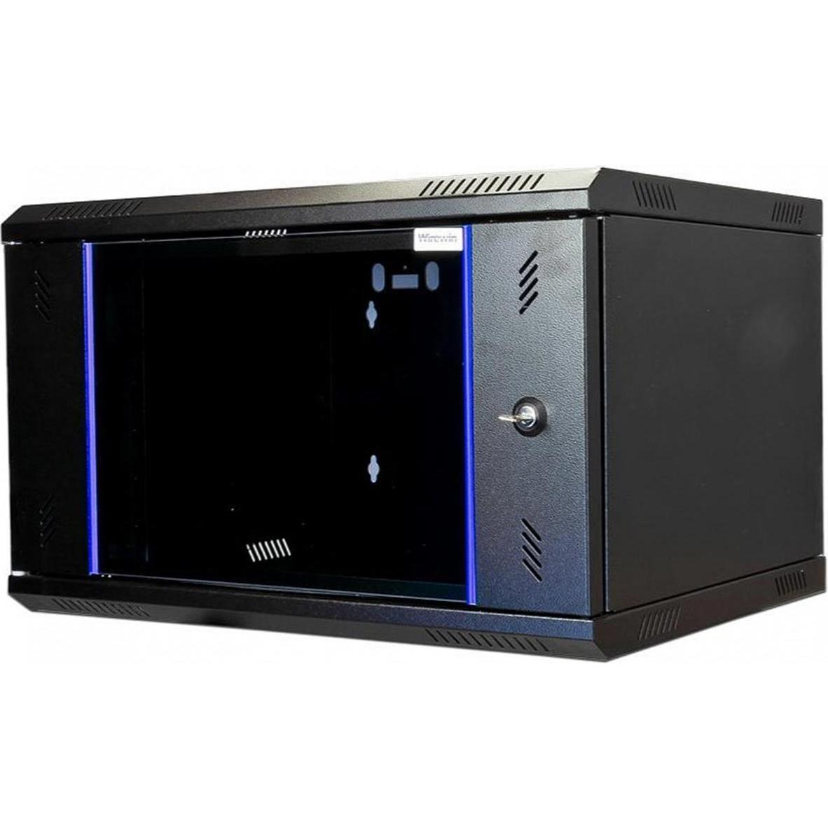 Wirewin Wandschrank 600X450X6U Pro 2nd Gen FP 19 / 6HE / Schwarz (6 HE, 19 Zoll Rack), Serverschrank, Schwarz