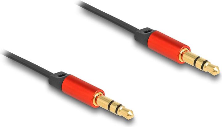 Actual product image Delock Audio retractable cable 3.5 mm 3 pin jack plug to jack plug 90 cm (0.90 m, 2.5mm jack cable)