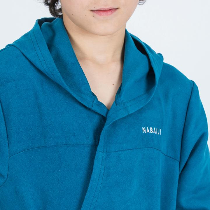 Image du produit Nabaiji Peignoir enfant microfibre compact - bleu foncé (122)