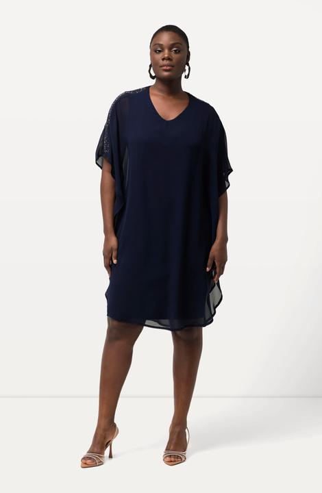 Actual product image Ulla Popken Chiffon Cape Dress (46, 48)
