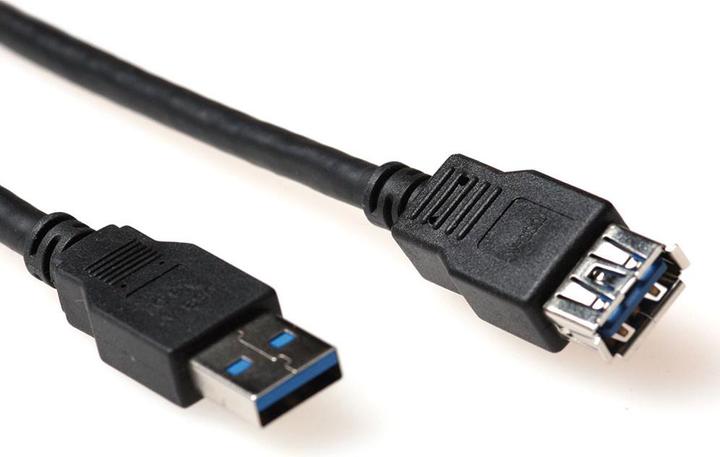 Produktbild ACT Advanced Cable Technology SB3041 1m USB A USB A Männlich Weiblich Schwarz USB Kabel (1 m, USB 3.0)