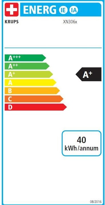 Label énergétique Krups Nespresso Pixie Redesign (NESPRESSO Original)