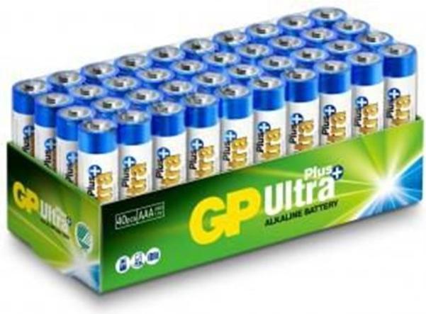 Actual product image GP Batteries Ultra Plus Alkaline 24AUP/LR03, Disposable battery, AAA, Alkaline, 1.5 V, 40 pc(s), Multi-pack (40 pcs., AAA)