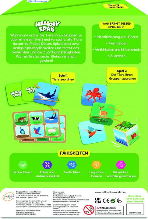 Immagine prodotto Skillmatics Divertimento a memoria del Regno Animale, d (Tedesco)