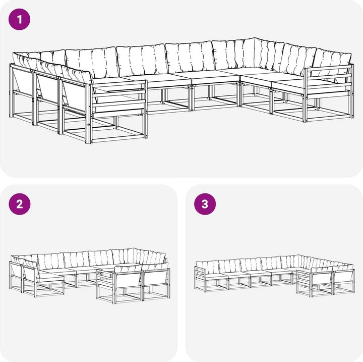 Produktbild vidaXL Outdoor-Sofa