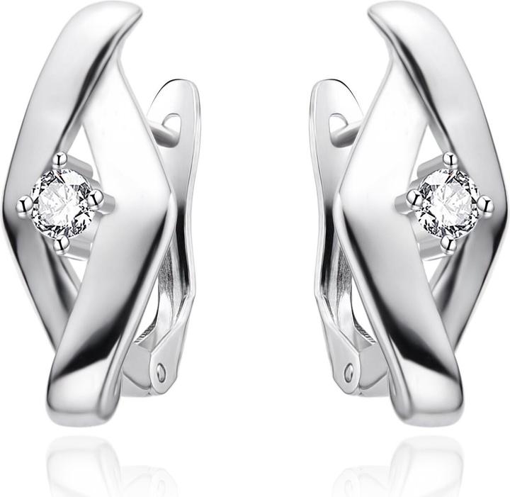 Immagine prodotto Agato - Modern silver earrings with zircon AGT-E253FW (Argento)