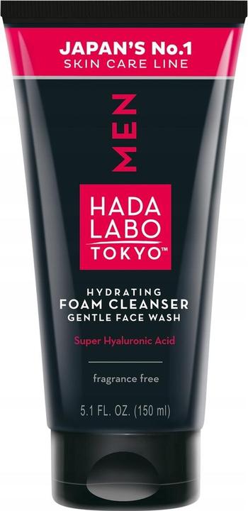 Hada Labo Face Wash Cream with Hyaluronic Acid Facial Cleanser for Men (Cleansing Foam, 150 ml)
