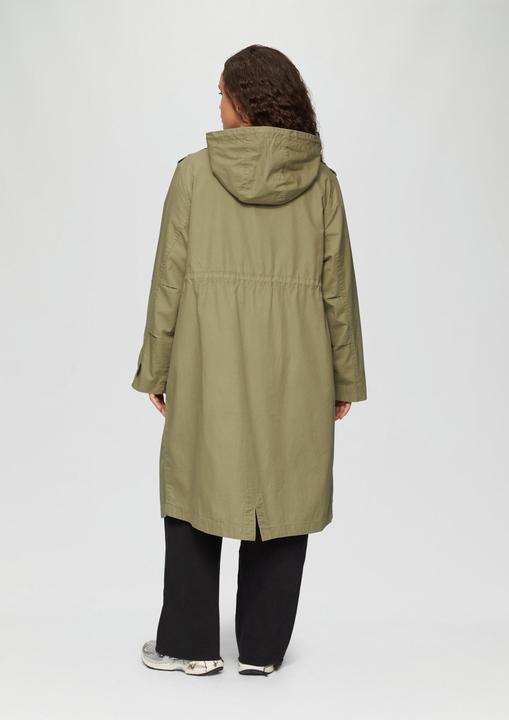 Produktbild S.Oliver Outdoor-Jacke Kapuzenparka aus Baumwolle mit Tunnelzug in der Taille (52)