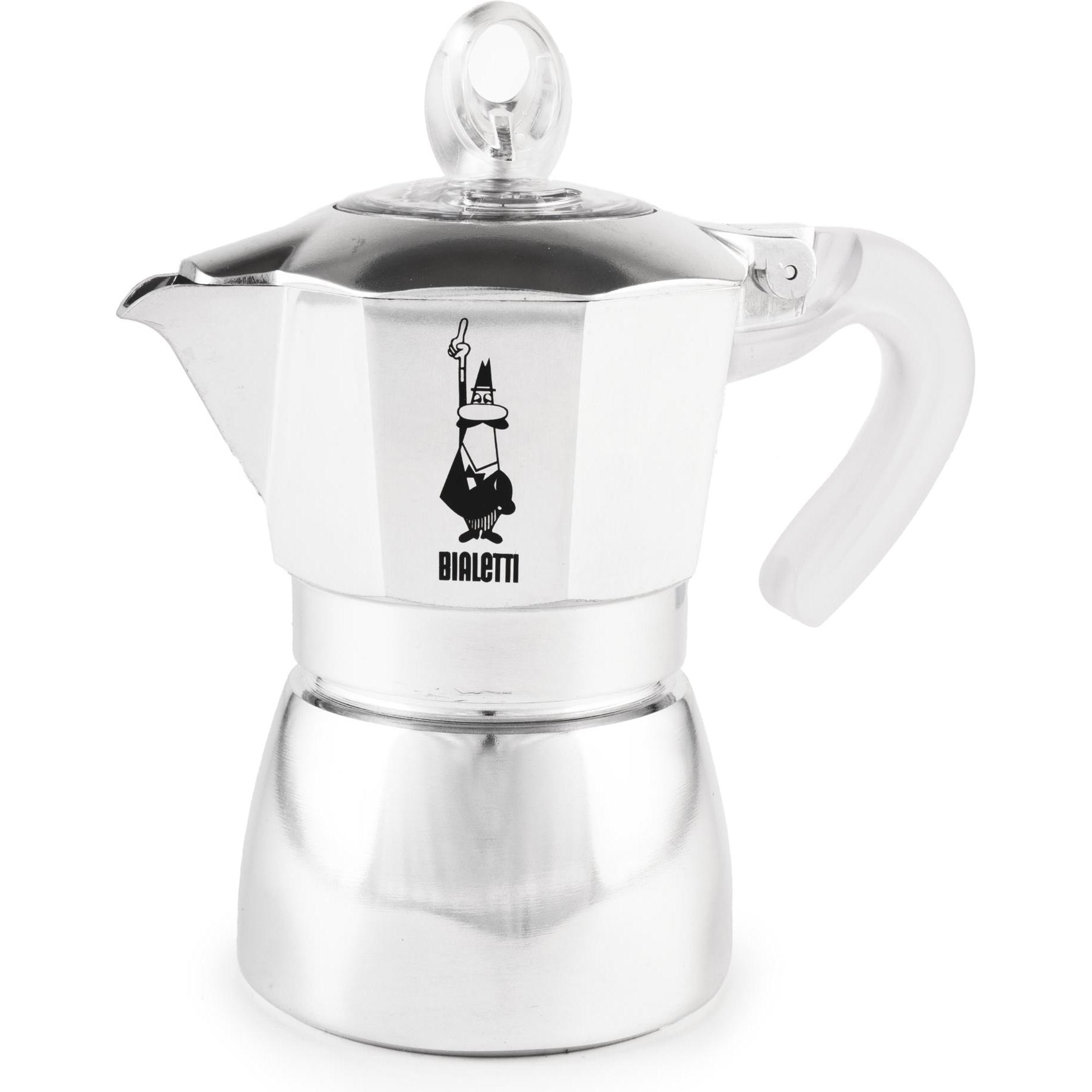 Bialetti Argento Nuovo Dama Pure Ice 3Cups, Caffettiera Moka,