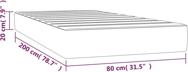 Actual product image VidaXL Moyna (80 x 200 cm, Spring core)