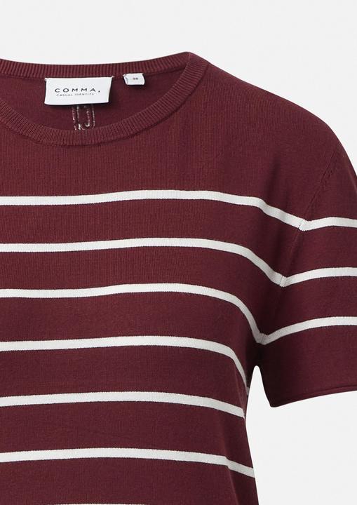 Image du produit Comma Strickpullover Kurzärmeliger Strickpullover mit Streifen (44)